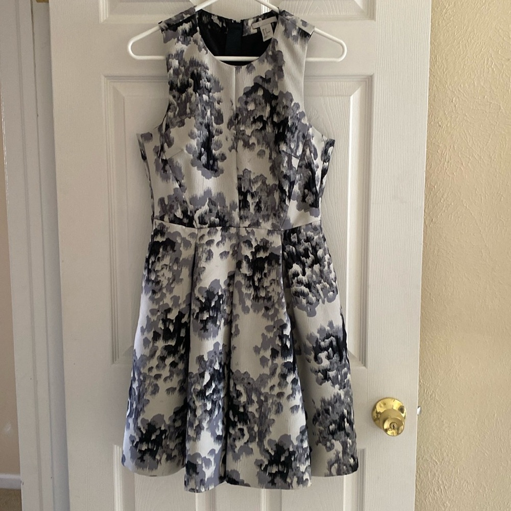H&M Black & Grey Floral Dress